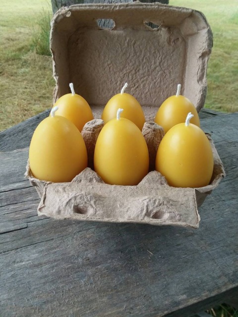 Beeswax Egg Candles - Set Of 6 Pure Michigan - image 1