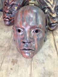 Hand Painted Fiberglass Masquerade Mask Exotic Hunter Carnival Mask