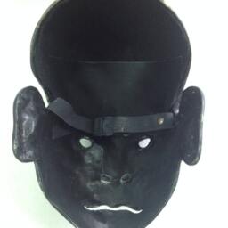 Hand Painted Fiberglass Masquerade Mask Exotic Hunter Carnival Mask - thumbnail 3