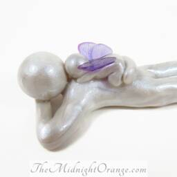 Angel Baby Memorial Clay Sculpture - Father Loss Gift - thumbnail 2