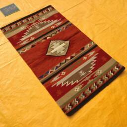 Southwestern Tribal Kilim Dhurry Handmade Area Rug 100% Wool Small Kelim 3x5 Ft 90x150cm - Made in India - thumbnail 2