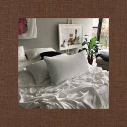 True Brown Pair Of Linen Pillowcases - Soft Bedding 100% Flax Fabric Natural Pre-Shrunk Made To Order in The Usa - thumbnail 1