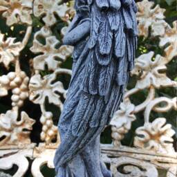 Solid Concrete Antique Style Angel Statue Aged Look Memorial Garden - thumbnail 3