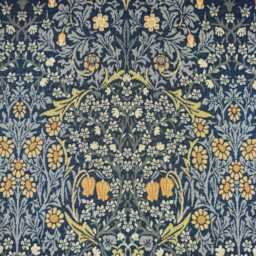 Custom Made William Morris Blackthorne Slate Blackout/Lining Curtains Pinch /Triple Pleat - thumbnail 1