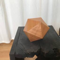 Icosohedron Wood Sculpture - thumbnail 2