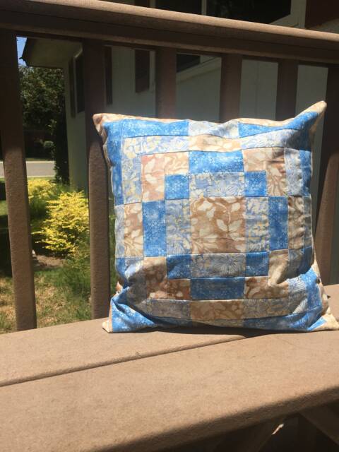 Indonesian Batik Patchwork Pillow Cover - image 1