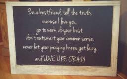 Love Like Crazy Vinyl Wall Quote. Chalkboard Not Included. - Vinyl Decal - thumbnail 1