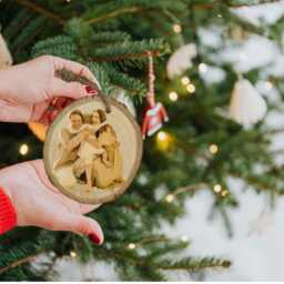 Personalized Wooden Christmas Ornament - Custom Photo Or Text Merry 2026 Rustic Holiday Decoration - thumbnail 3