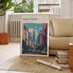 New York Travel Poster - Print United States Usa Wall Art Gift - thumbnail 2