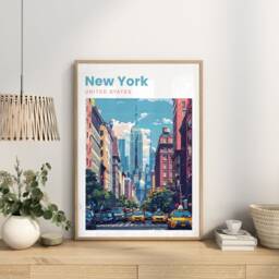 New York Travel Poster - Print United States Usa Wall Art Gift - thumbnail 3