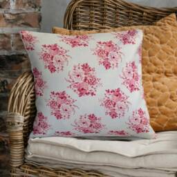 "Romantic Pink Floral Cushion Covers - Reading Nook Decorative Pillow 16""/18" - thumbnail 2
