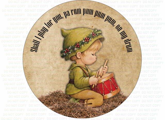 Little Drummer Boy Wreath Sign, Merry Xmas Wreath, Christmas Sign UK, Pa Rum Pum Pum, UK - image 1