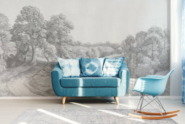 Forest Countryside Wall Mural, Self Adhesive, Peel & Stick, Removable Wallpaper, Classic, Repositionable, Decor, Decal #151 - image 1