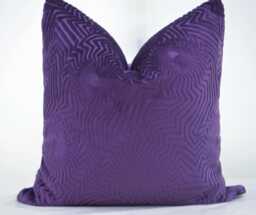 Purple Velvet Pillow Cover, Mosaic Pattern Cover, Geometric Cover
