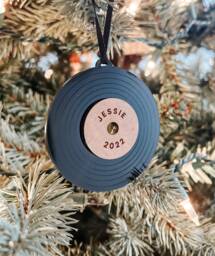 Customized Record Ornament - Custom Christmas Vinyl Music Lover Personalized