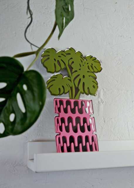 Monstera/Cheese Plant Pot Mirror - image 1