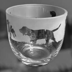 Working Cocker Candleholder - Crystal Glass Candleholder With Working Cocker Spaniel Frieze Design - Perfect For Ball Or Pillar Candle - thumbnail 4