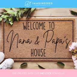 Papa's House Doormat, Welcome To Nana & Custom Grandparents Personalized Gifts Door Mat - thumbnail 1