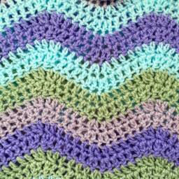 Throw Pillow, Vegan Cushion Cover Hand Crocheted, Soft Green, Purple, Lilac Textured By Spinningstreak - thumbnail 2
