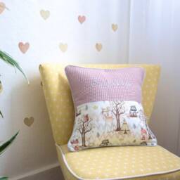 Name Embroidery Is Free Waffle Pique Pillow in Dusty Pink - thumbnail 4