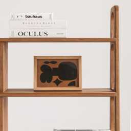 Library Bookcase, Tall Bookshelf With Vertical Dividers 97-189 cm, Mid Century Modern Freestanding Book Shelf, Wooden, Custom Size - thumbnail 3