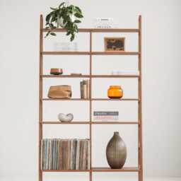 Library Bookcase, Tall Bookshelf With Vertical Dividers 97-189 cm, Mid Century Modern Freestanding Book Shelf, Wooden, Custom Size - thumbnail 2