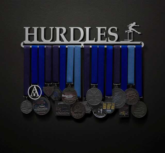 Hurdles - Male Or Female Options Track & Field Allied Medal Hanger Holder Display Rack - image 1