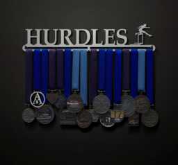 Hurdles - Male Or Female Options Track & Field Allied Medal Hanger Holder Display Rack - thumbnail 1
