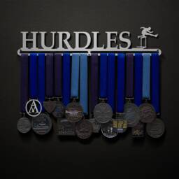 Hurdles - Male Or Female Options Track & Field Allied Medal Hanger Holder Display Rack - thumbnail 2