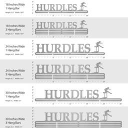 Hurdles - Male Or Female Options Track & Field Allied Medal Hanger Holder Display Rack - thumbnail 3