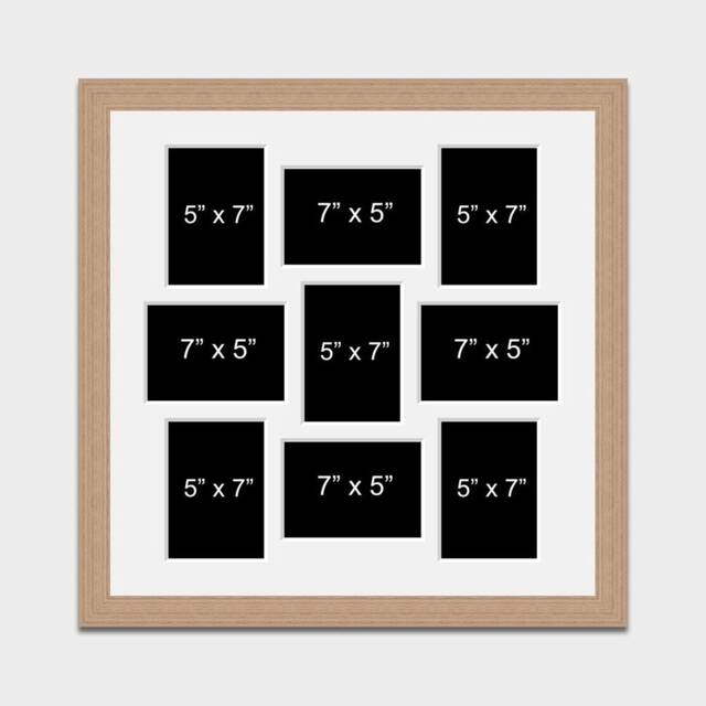 "Multi Photo Picture Frame - Holds 9 5""x7" - image 1