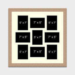 "Multi Photo Picture Frame - Holds 9 5""x7" - thumbnail 2
