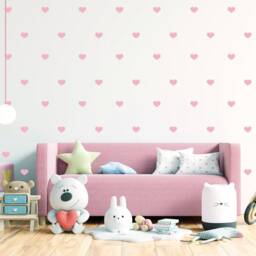 Heart Wall Decals, Nursery Decal, Gold Heart Wallpaper, Accent Decor, Peel & Stick Stickers - thumbnail 2