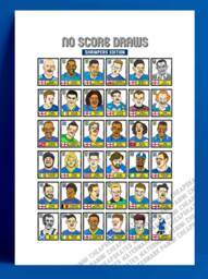 Southend United - No Score Draws Shrimpers Edition A3 Print Of 36 Hand-Drawn Wonky Panini-sticker-style Sufc Icons Football Art - thumbnail 1