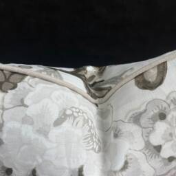 Schumacher Luxury Designer Bermuda Blossoms Beige Grey Cushion Pillow Sofa Cover - thumbnail 2