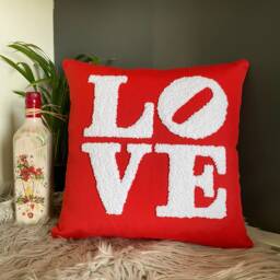 Punch Needle Embroidery Love Pillow, Personalized Custom Gift Idea, For Couples, Her, Throw Mother's Day - thumbnail 2