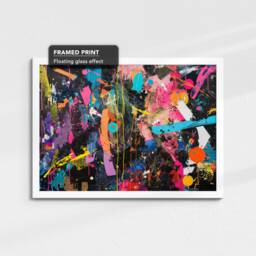 Paint Splash Splatter Abstract Painting Framed Poster Print & Canvas Wall Decor Art Home Living Room Gift Idea - thumbnail 3