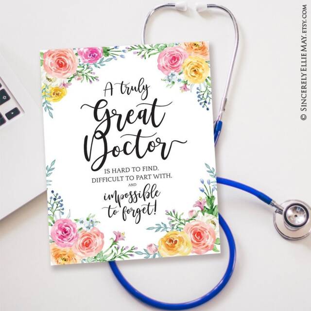 Thank You Doctor Appreciation Gifts - Great Quote Printable Wall Art You Print Unlimited Copies For Your Team Of Best Doctors 40121 - image 1