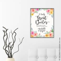 Thank You Doctor Appreciation Gifts - Great Quote Printable Wall Art You Print Unlimited Copies For Your Team Of Best Doctors 40121 - thumbnail 3