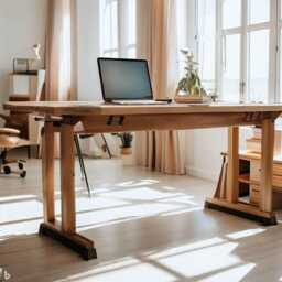 Desk/Office Table Solid Wood Furniture Home Office - thumbnail 1
