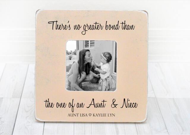 Mothers Day Gift For Aunt Auntie Gift Personalized Picture Frame Uncle From Niece Nephew Frame, Holiday - image 1