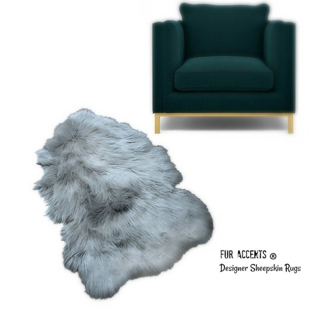 Faux Bearskin Rug - Plush Pelt Shape, Handmade Throw - image 1