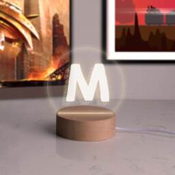 Personalised Mini Led Desk Lamp - Birthday Gifts For Friends Unique Initial Men Women Home Office Accessories