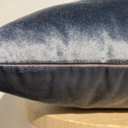 Ice Blue Iridescent Velvet Pillow Cover, Silver Euro Sham, 20x20, Summer Decor - thumbnail 2