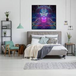 Elios Portal Tapestry Cosmic Mandala Wall Hanging, Shamanic Art - thumbnail 3