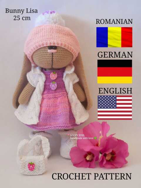 Amigurumi Crochet Bunny Pattern With Clothes - PDF Pattern - image 1