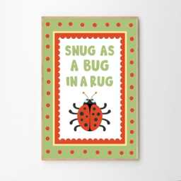 Snug As A Bug in Rug Art Canvas Poster, Cartoon Wall Art, Funny Aesthetic Decor, Retro Home Printed Gift - thumbnail 2