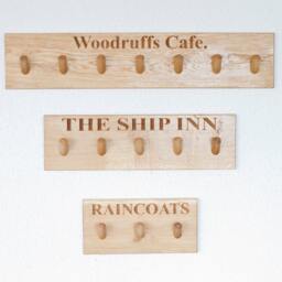 Personalised Wooden 3 Peg Coat Rack Rail Hook By The Fine Article Company - thumbnail 2