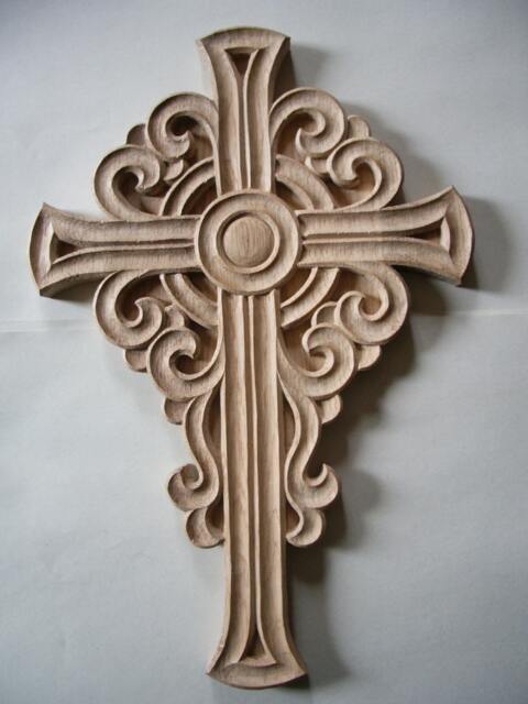 Wooden Cross Crucifix Woodcarving Home Decor Wall Hanging Wood Art Woodcraft Woodworking Handmade 6.3 X 9.45??? - Made To Order