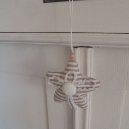 Tree Decorationset Of 6Fabric Pendant Snowman Angel Tilda Candy Cane Christmas Tree Star Bird - thumbnail 4